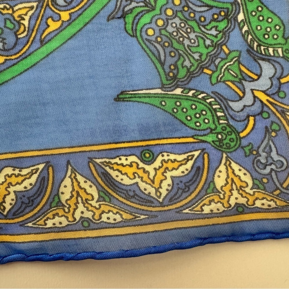 Hermes 42 Mousseline Ciels Byzantins Silk Muslin Scarf Authenticated - Picture 7 of 10